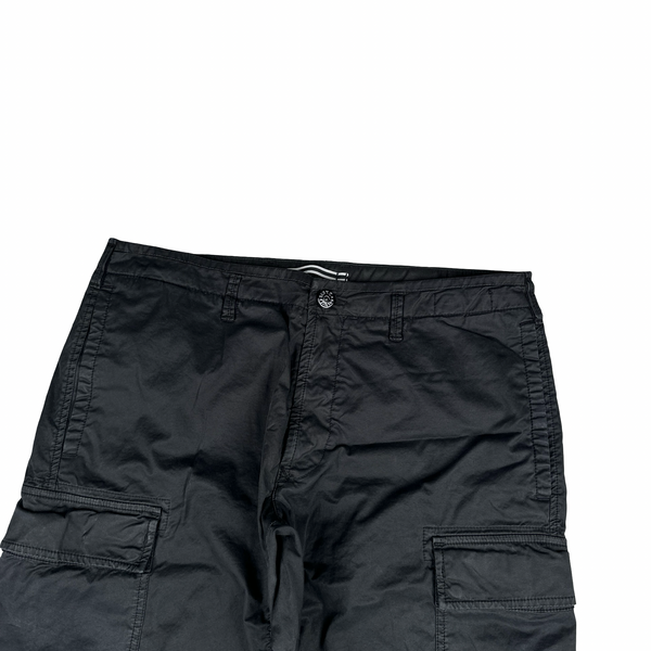 Stone Island 2019 RE-T Black Cotton Cargos Trousers - 36"
