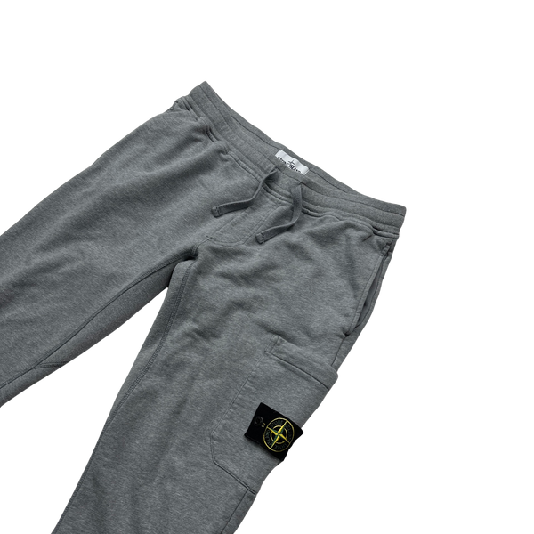 Stone Island Light Grey Cotton Joggers - Large