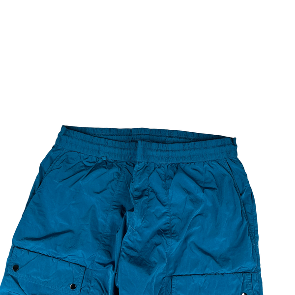 CP Company Turquoise Nylon Metal Lens Cargo Trousers - Large