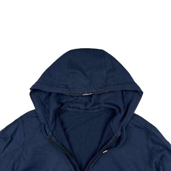 CP Company Navy Cotton Zipped Lens Viewer - Medium