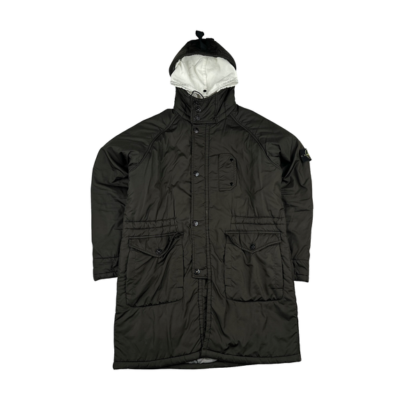 Stone Island 2002 Brown Multi Pocket Lined Hood Mesh Lined Jacket