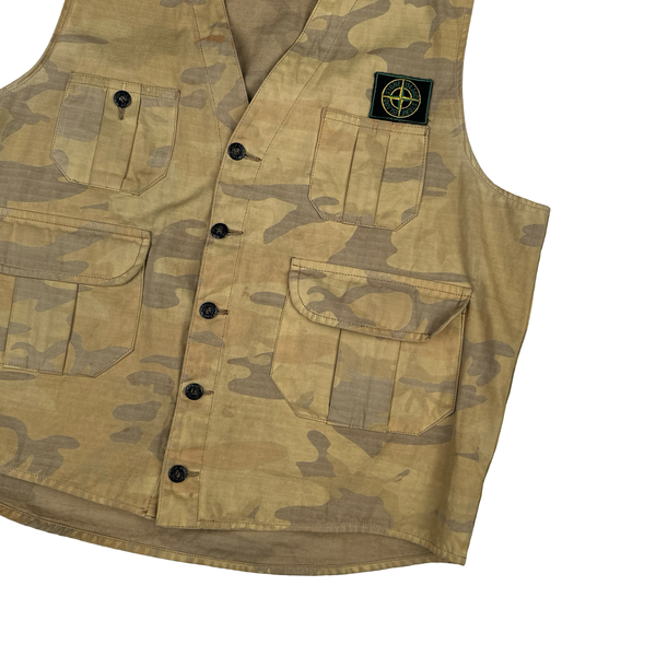 Stone Island 1990 Ice Jacket Camo Vest - Large