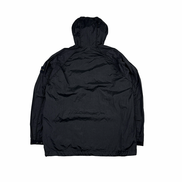 Stone Island 2022 Dark Grey Packable Nylon Metal Econyl Quarter Zip - Large