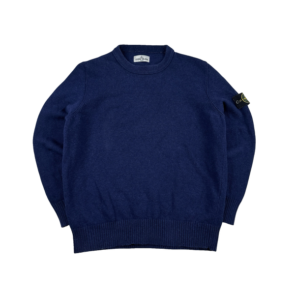Stone Island Blue Thick Knitted Pullover Jumper 3XL – Mat's Island