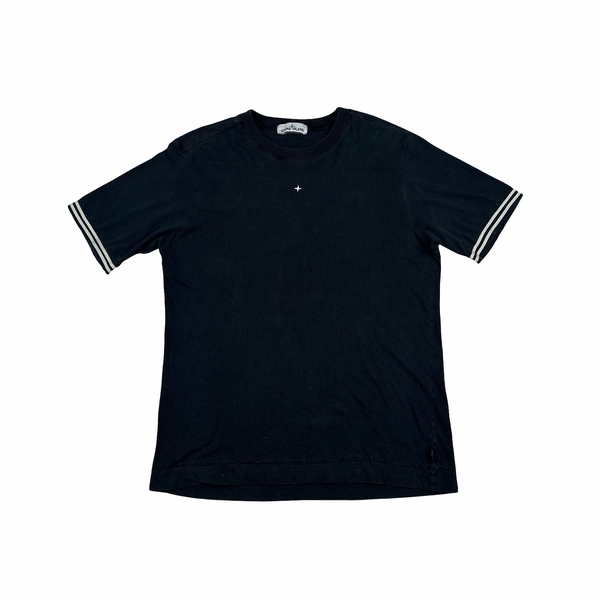 Stone Island Black Stellina Compass Cotton T-Shirt - Medium