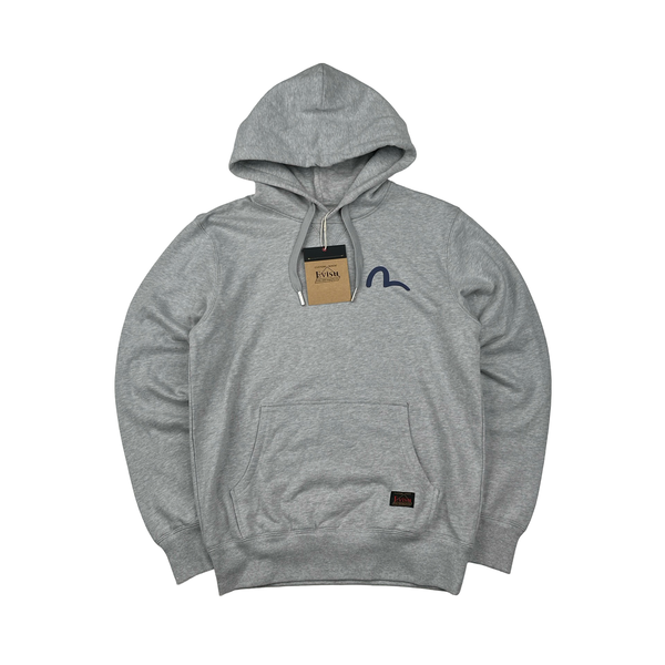 Evisu Grey Evisu Embroiderd Cotton Hoodie - Medium