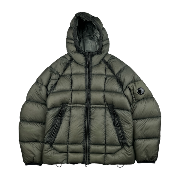CP Company Green Down Filled DD Shell Lens Viewer Puffer Jacket - XL