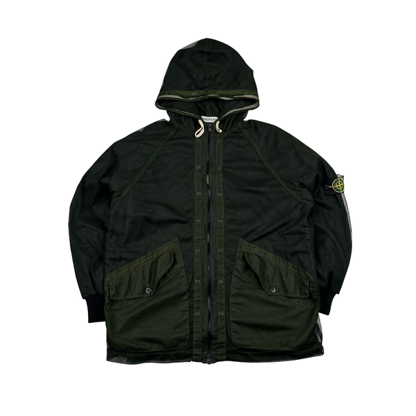 Stone Island 2003 Interliner Mesh Hooded Jacket - Large