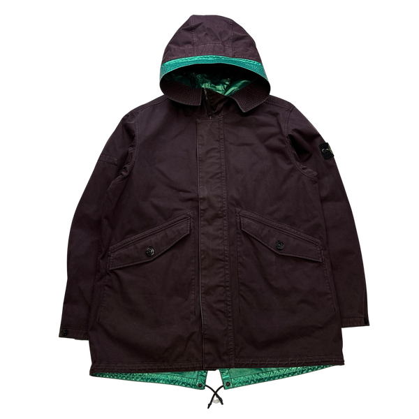 Stone Island Reversible Green Spaceman Raso Gommato Jacket - XXL
