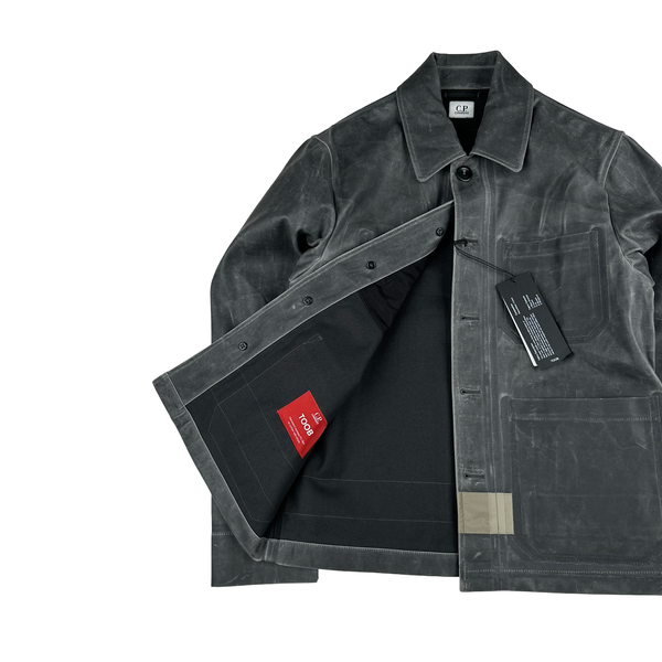 CP Company Grey TOOB Two Spellout Collared Jacket - XS