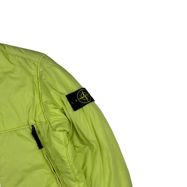 Stone Island 2019 Yellow Crinkle Reps Padded Jacket - Small