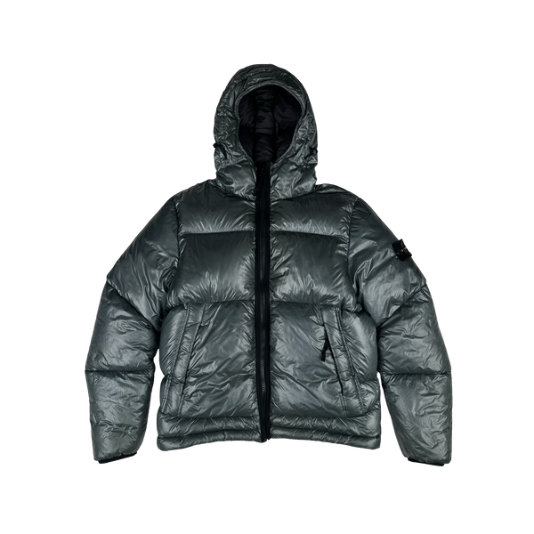 Stone Island 2017 Steel Grey  Pertex Quantum Y Down Puffer Jacket - Medium
