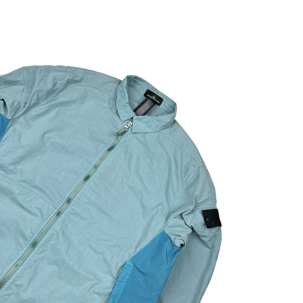 Stone Island Shadow Project 2020 Blue Colour Block Cotton Pocket Zipped Jacket - XL
