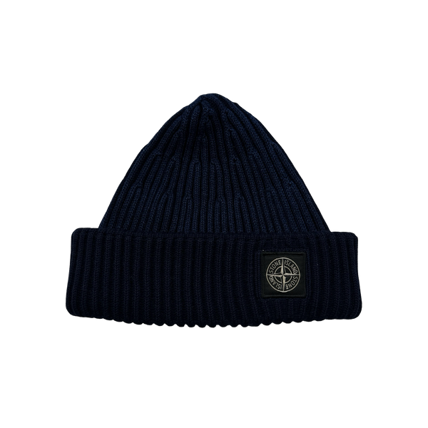 Stone Island 2014 Blue Two Tone Ribbed Beanie