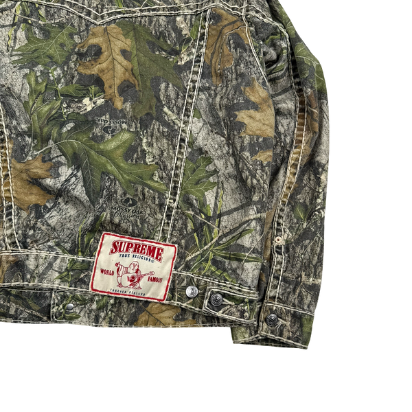 Supreme X True Religion Real Tree Camo Contrast Stitch Denim Jacket - Medium