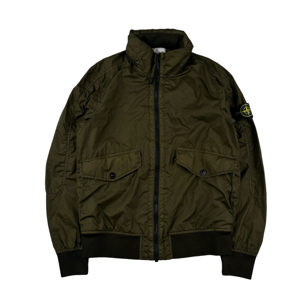 Stone Island 2018 Khaki Green Membrana 3L TC Rain Jacket - Medium