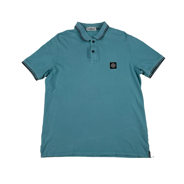 Stone Island 2013 Aqua Blue Polo Shirt - XXL