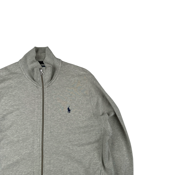 Ralph Lauren Grey Cotton Zipped Track Jacket - Large