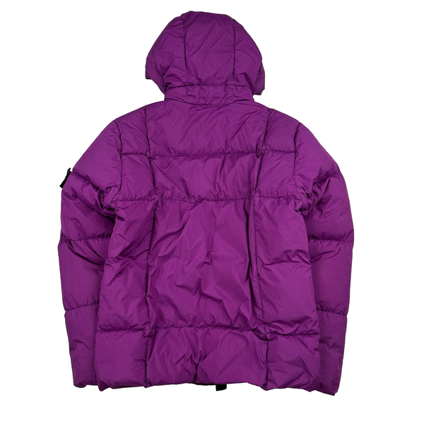 Stone Island 2018 Fuchia Down Filled Crinkle Puffer Jacket - Small