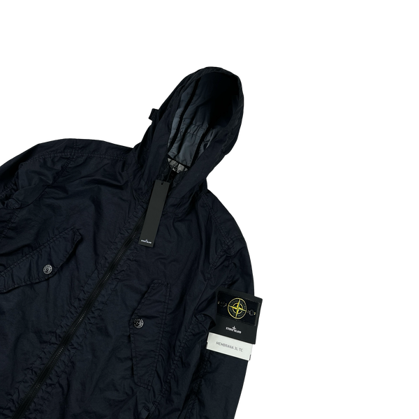 Stone Island 2018 Dark Navy Membrana 3L TC Hooded Jacket - Medium