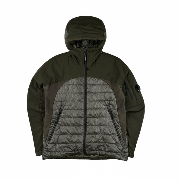 CP Company Khaki Pro Tek Lens View Hooded Jacket - Large