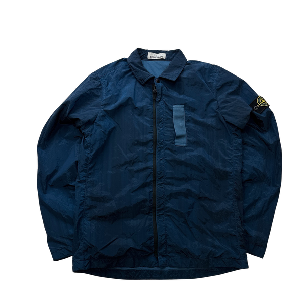 ジャケット・アウター 2017SS STONE  OVERSHIRT JACKET Stone Island 2017 Blue Nylon Metal Shimmer Overshirt - Medium