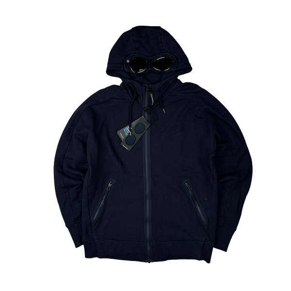 CP Company Navy Cotton Goggle Hoodie - Medium