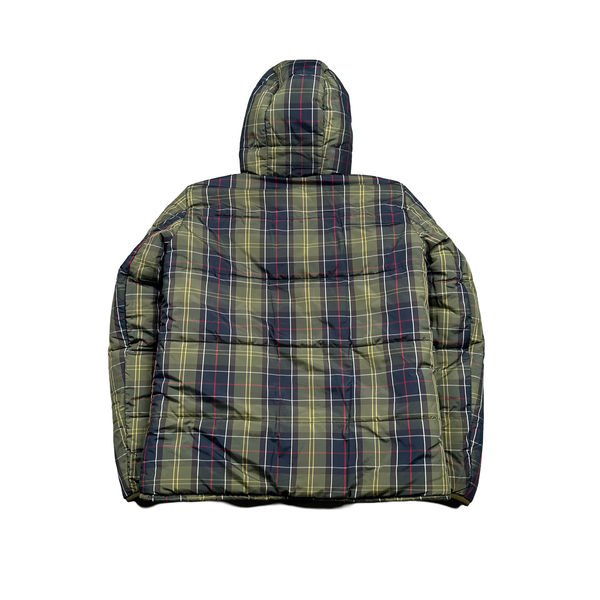 Barbour Beacon Reversible Checked Print Hooded Puffer Jacket - Small