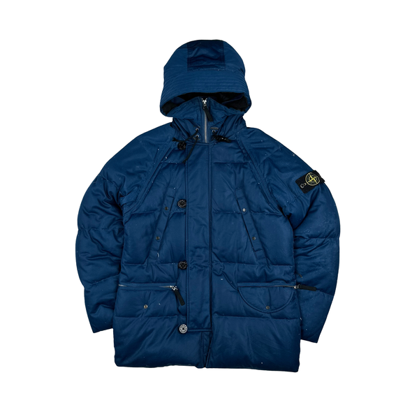 Stone Island Navy Weatherproof Down Parka Jacket - Medium