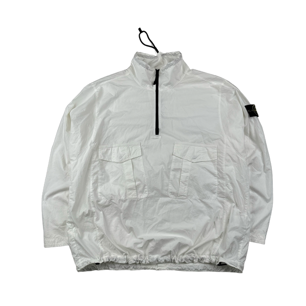 Stone Island 2023 White Cotton Smock Overshirt - XL