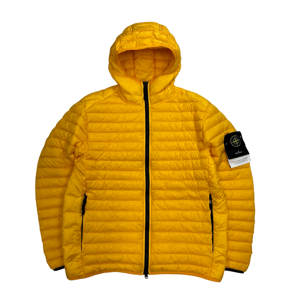 Stone Island Yellow Loom Woven R Nylon Down TC Puffer - XL