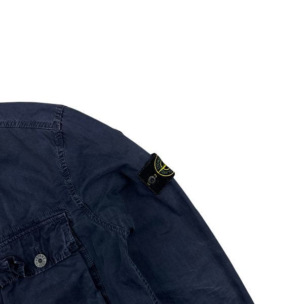 Stone Island 2016 Navy Cotton Overshirt - Medium