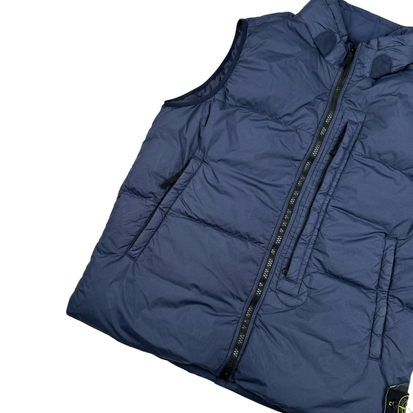Stone Island 2020 Garment Dyed Crinkle Reps Down Filled Gilet - XXL