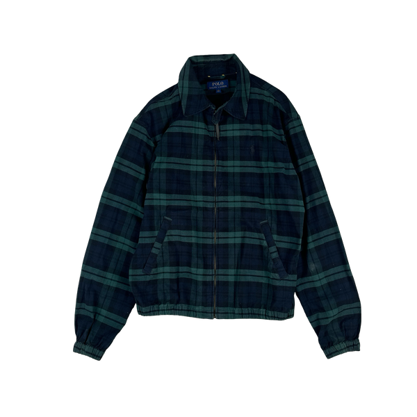 Ralph Lauren Check Plaid Zipped Overshirt - Medium
