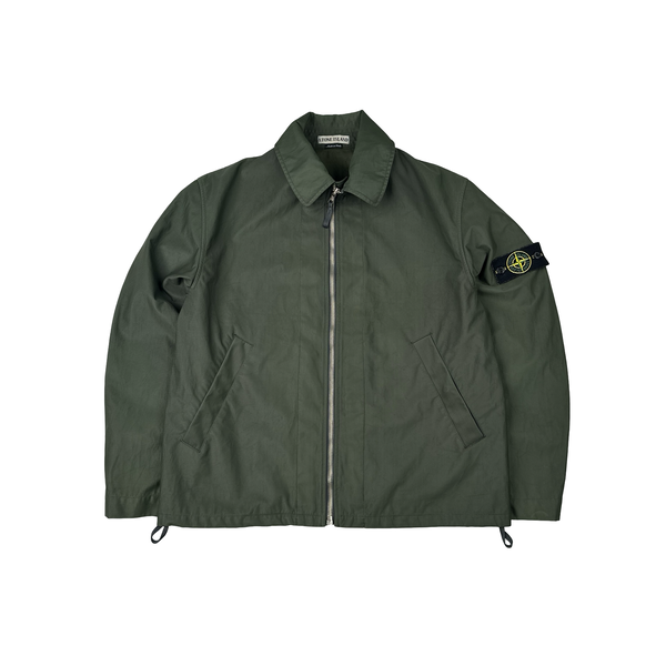 Stone Island Khaki Nylon Vintage SS2000 Zipped Jacket - Large