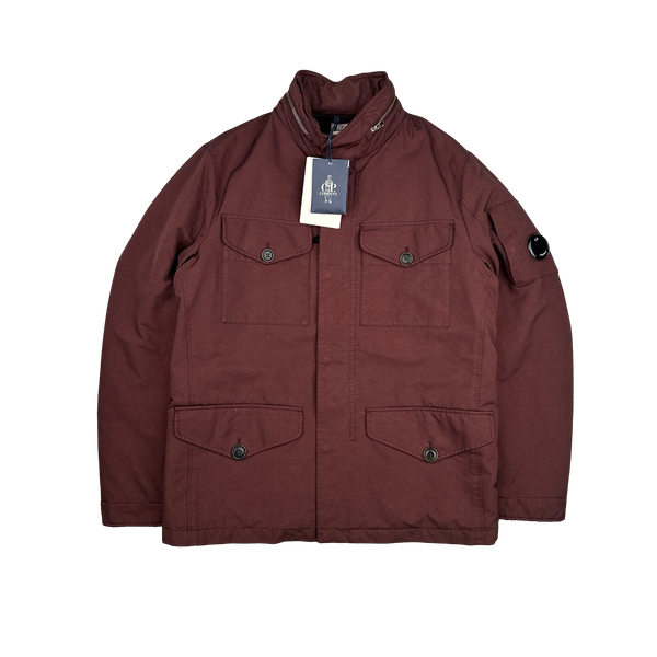 CP Company Burgundy Micro Kei Multi Pocket Field Jacket - Large
