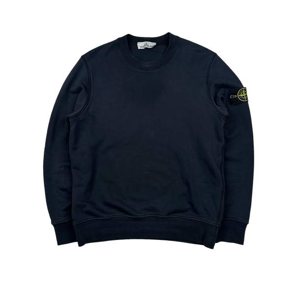 Stone Island 2024 Navy Cotton Crewneck Jumper - Small