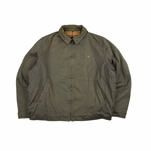 Burberry Heavyweight Khaki Nova Check Lined Bomber Jacket - XXL