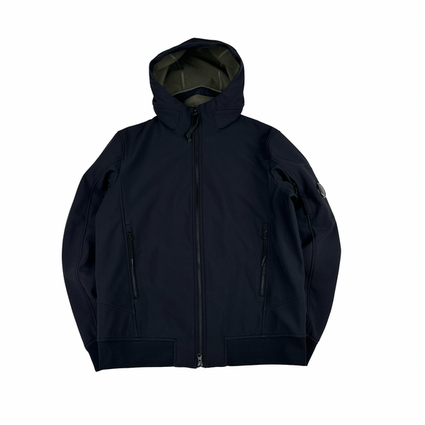 CP Company Navy Soft Shell Zipped Jacket - Large