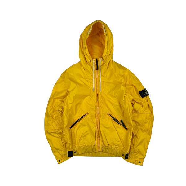 Stone Island 2011 Yellow Membrana TC Hooded Jacket - Large
