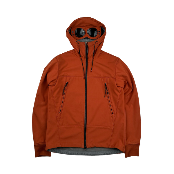 CP Company Burnt Orange Fleece Lined Soft Shell Jacket - Medium