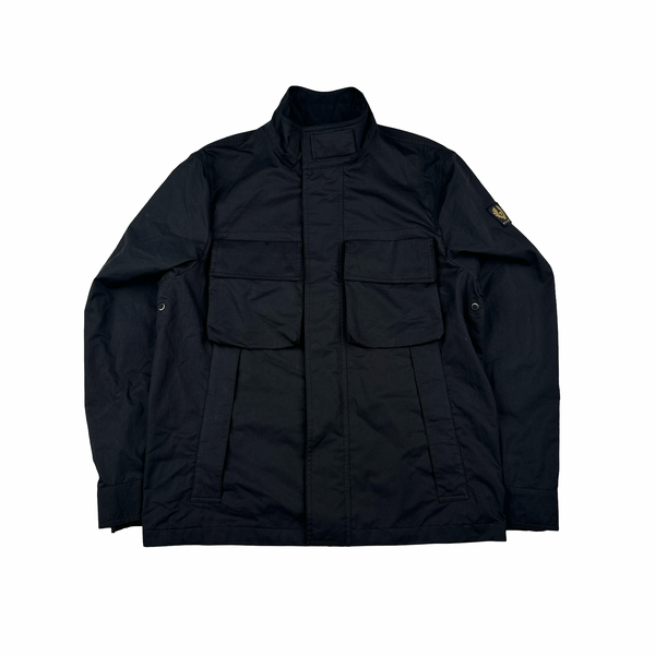 Belstaff Black Multi Pocket Field Zipped Lightweight Jacket - Medium