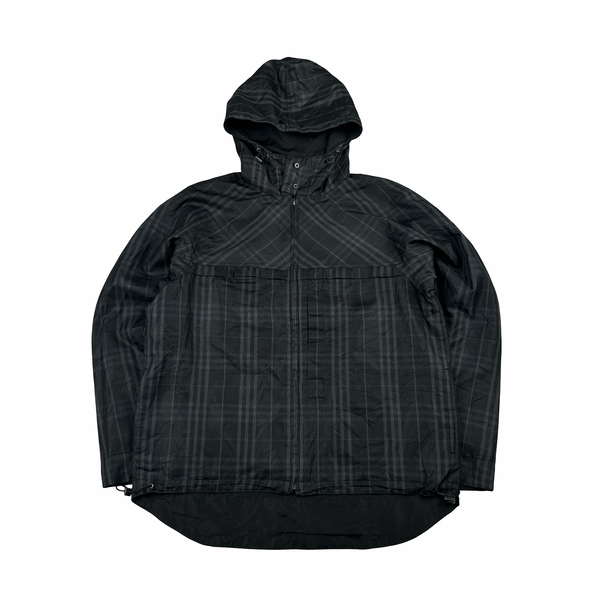 Burberry Black Nova Check Reversible Hooded Jacket - Medium