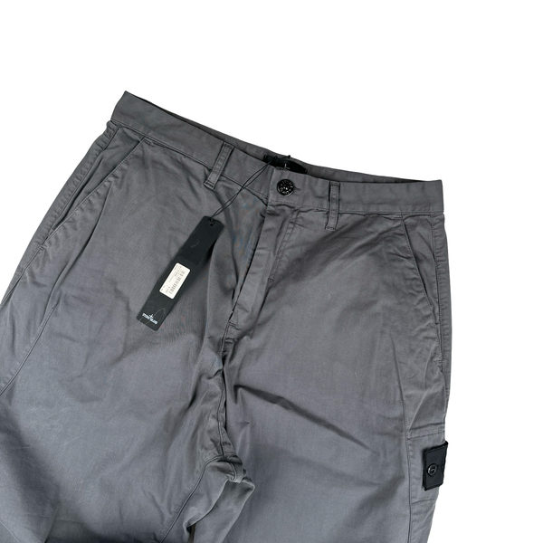 Stone Island 2019 Grey Shadow Project Enzyme Treated Trousers - Medium