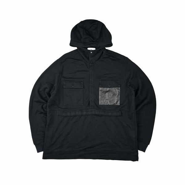 Stone Island Marina Black Cotton Multi Pocket Hoodie Jumper - 3XL