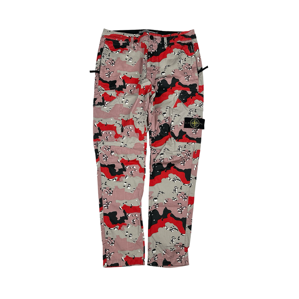 Stone Island 2020 3C+PU Desert Camo Cargo Trousers - 31"