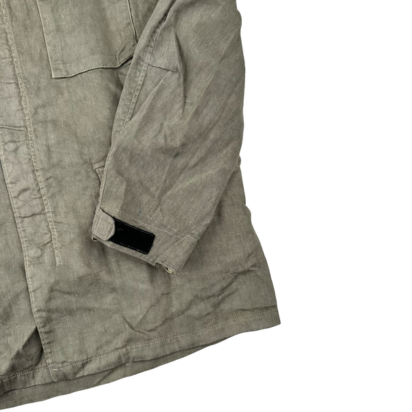 Stone Island Lino Flax Shoulder Badge Multi Pocket Jacket - XL