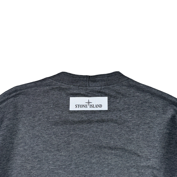 Stone Island 2018 Grey Cotton Reflective Strips Crewneck - Medium