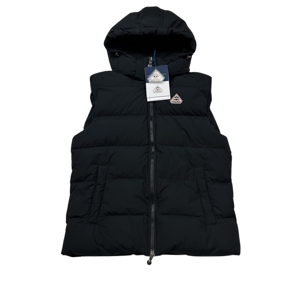 Pryenex Hooded Black French Down Puffer Gilet - Medium