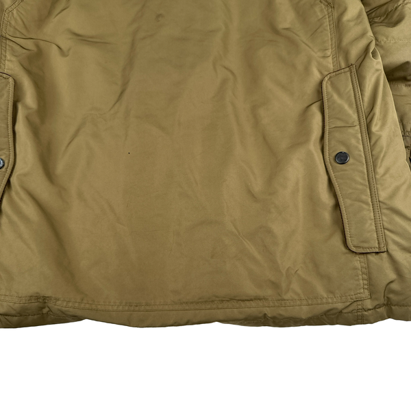 Ralph Lauren Beige Quilted Fleece Lining Collard Jacket - XL